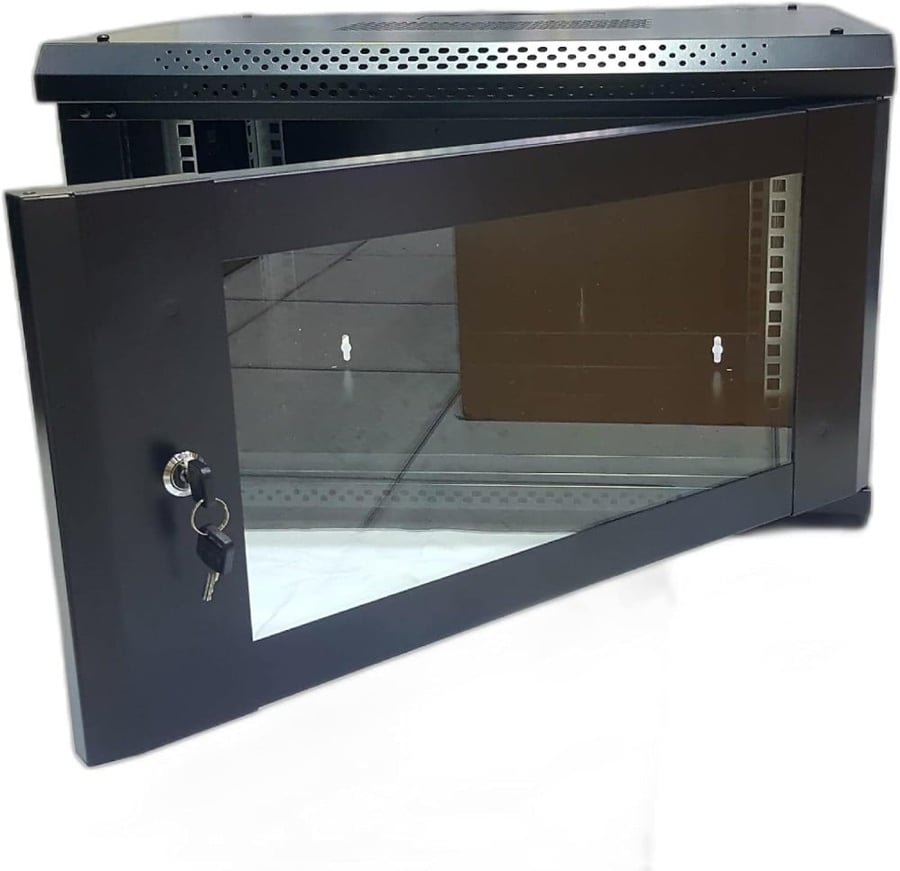 كبينة 6 يو CABINET 6U 53X40X30 WITH FAN مع  مروحة تهوية داخلية