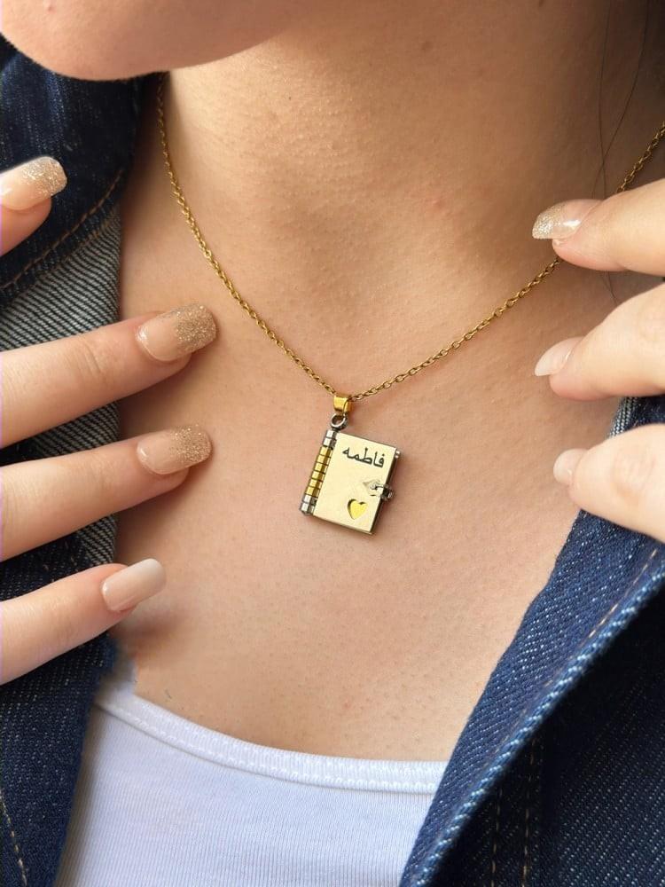 Memory book pendant designed custom