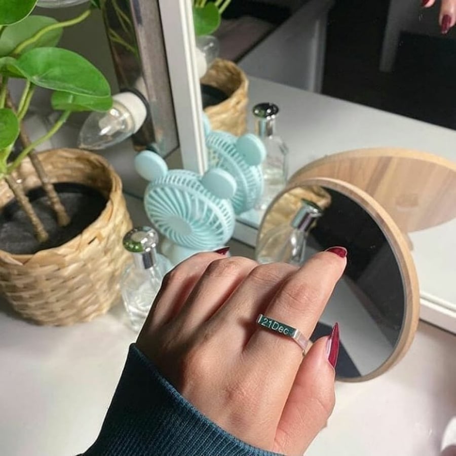 Royal silver ring with a modern and unique design - Oudah Store