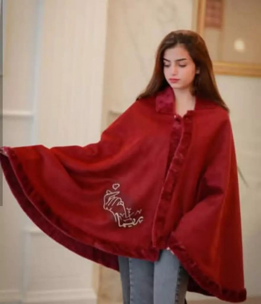 وشاح شتوي انيق احمر متجر عهود