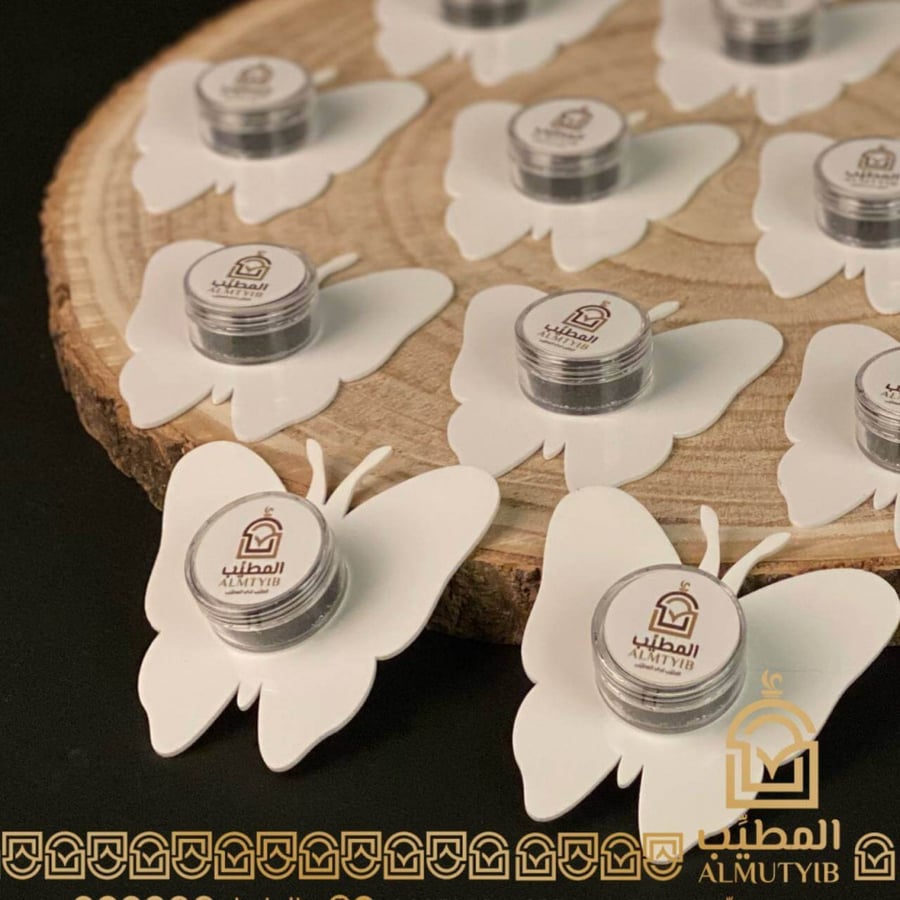 توزيعات اكريليك فراشة - توزيعات فراشة - توزيعات معمول دوسري - المطيب