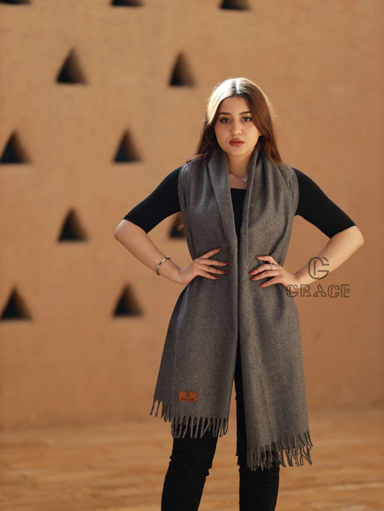 شال جوخ نسائي رصاصي GRACE