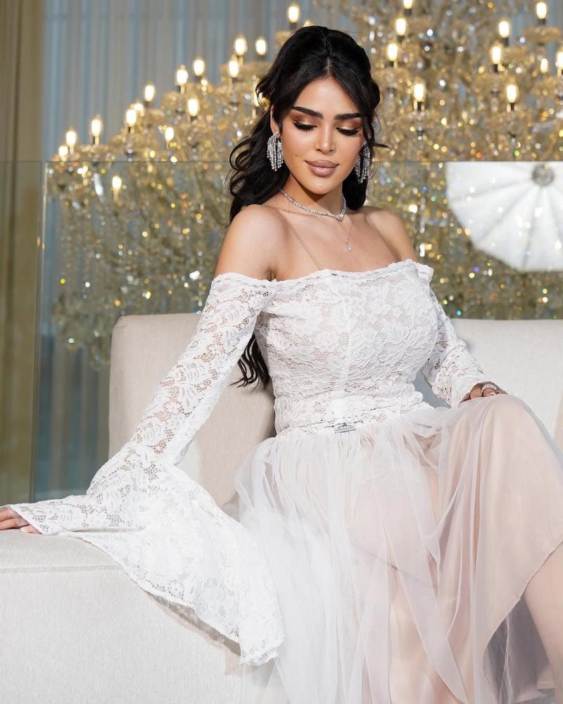 Dress made of French lace