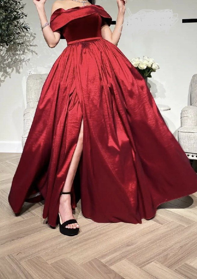 Cinderella dress European red royal velvet