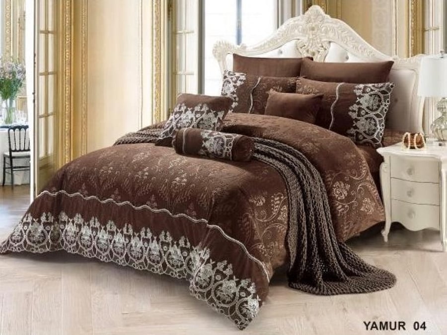 KK winter bedspread velvet lace two people 9 pieces