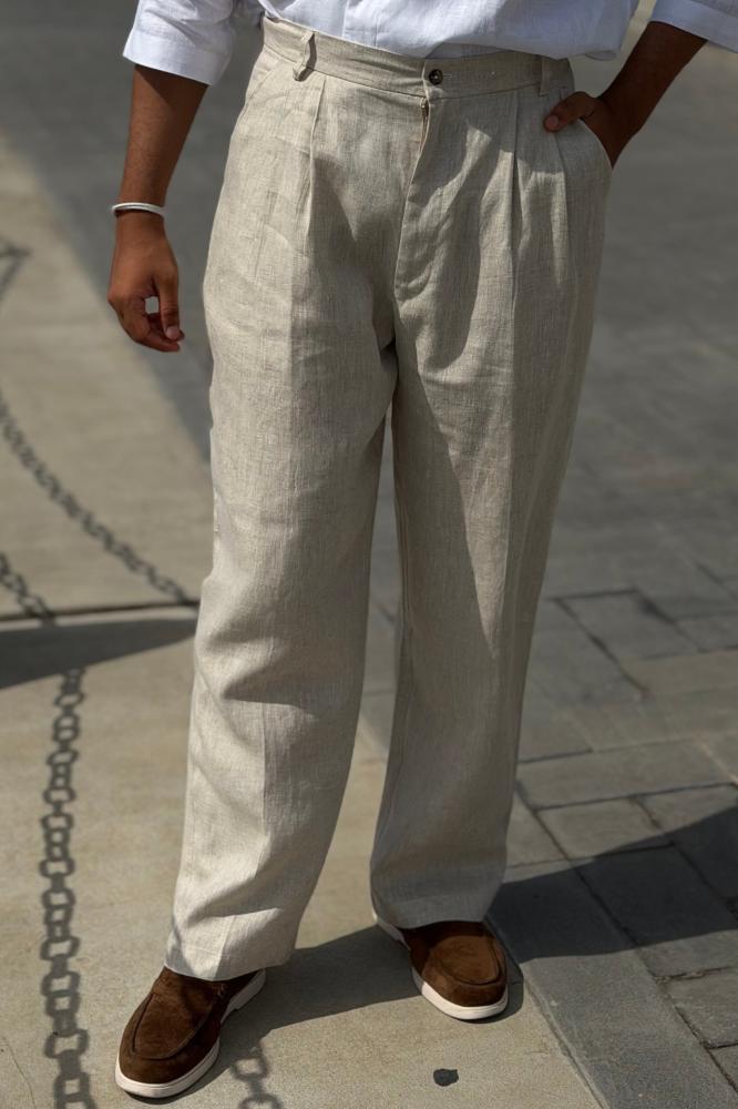 بنطلون بيج وايد ليج - wide leg pant