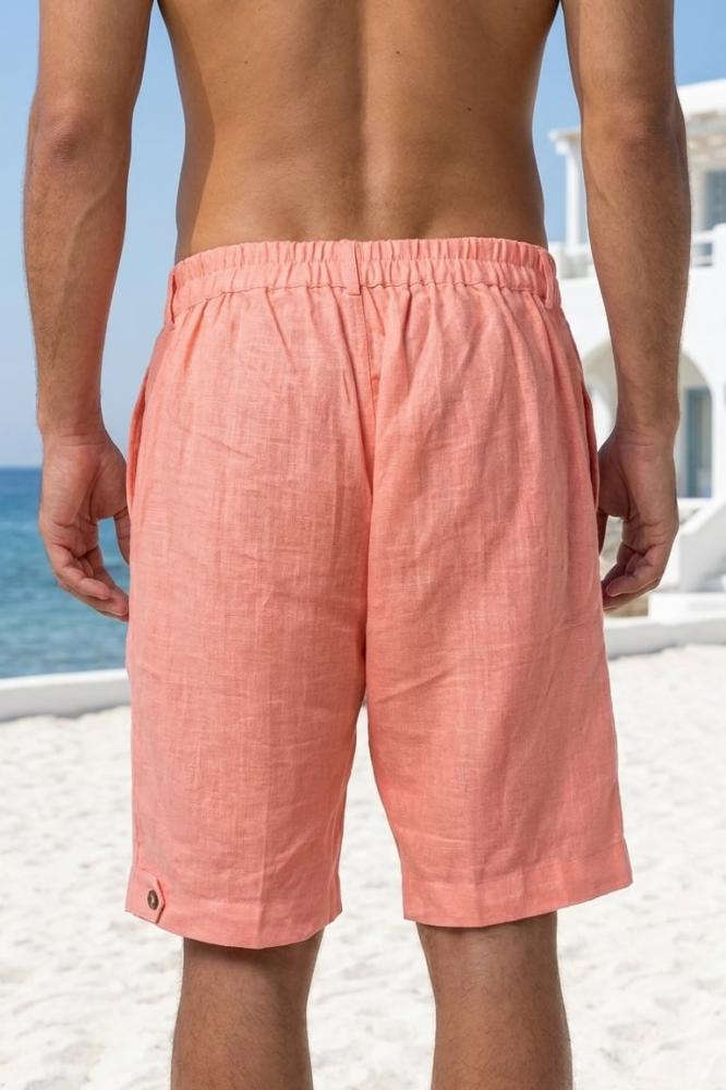 شورت خوخي كتان رجالي - linen shorts