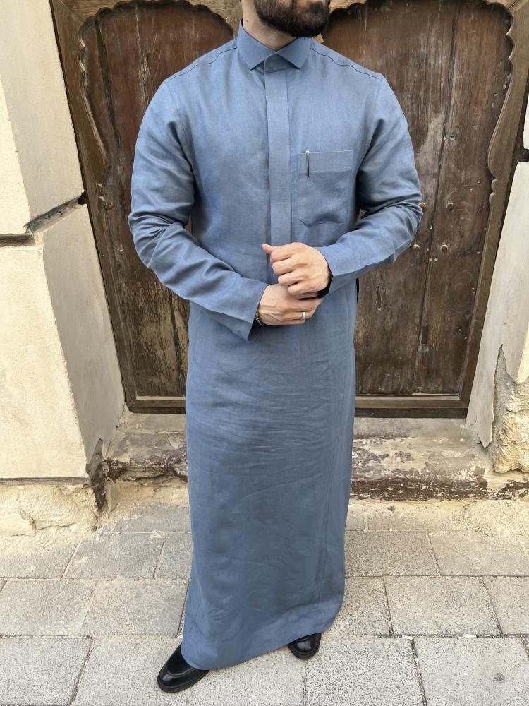 قماش ثياب لايت بلو بدون تفصيل