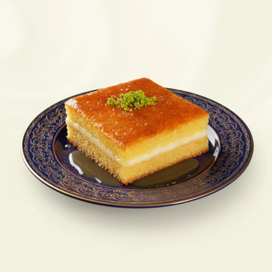 البسبوسة بالقشطة