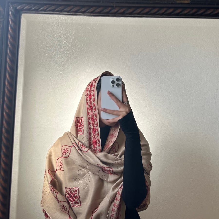 شال تطريز يدوي #بيج6