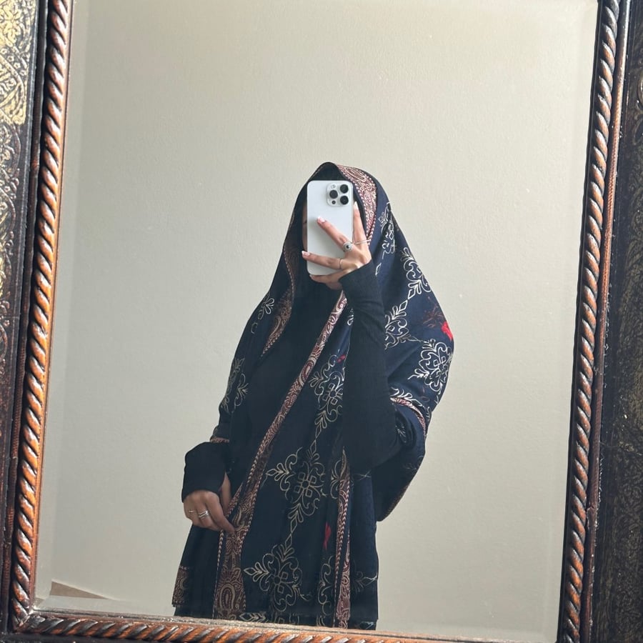 A Kashmiri shawl in navy blue #F29