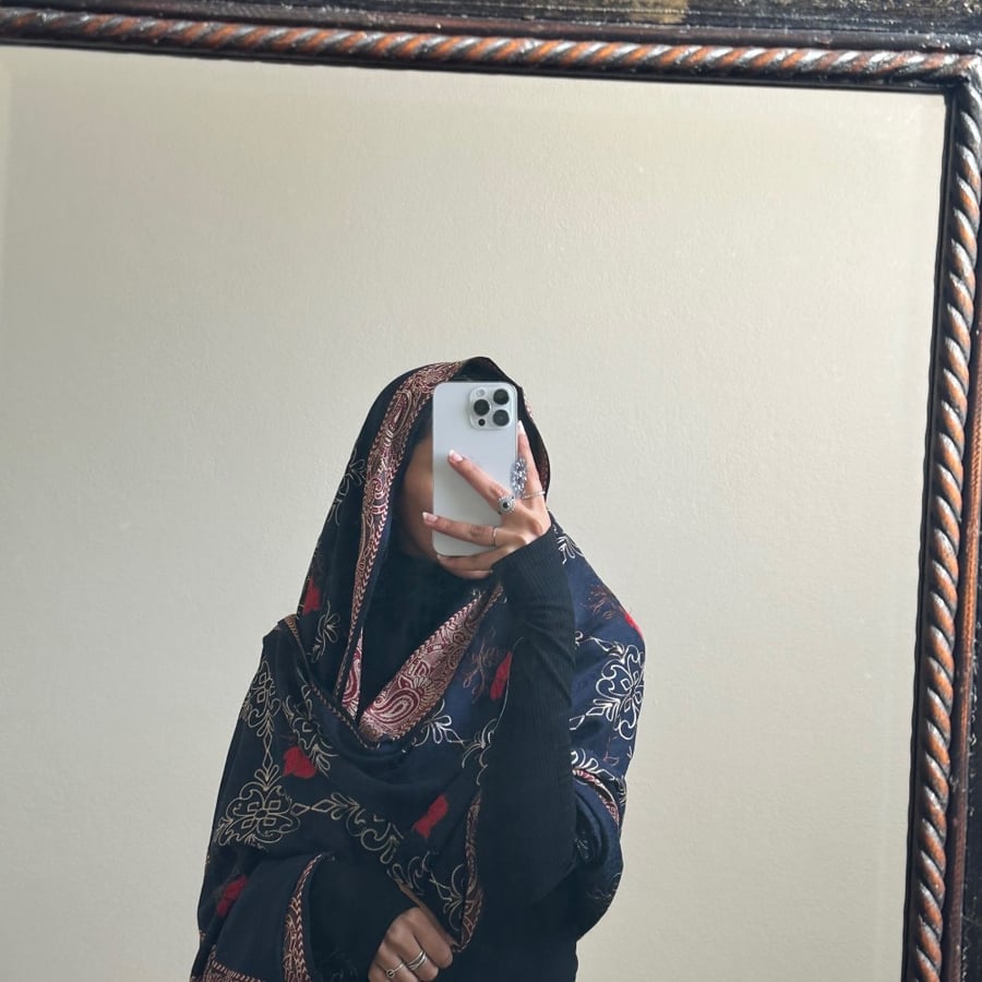 A Kashmiri shawl in navy blue #F29