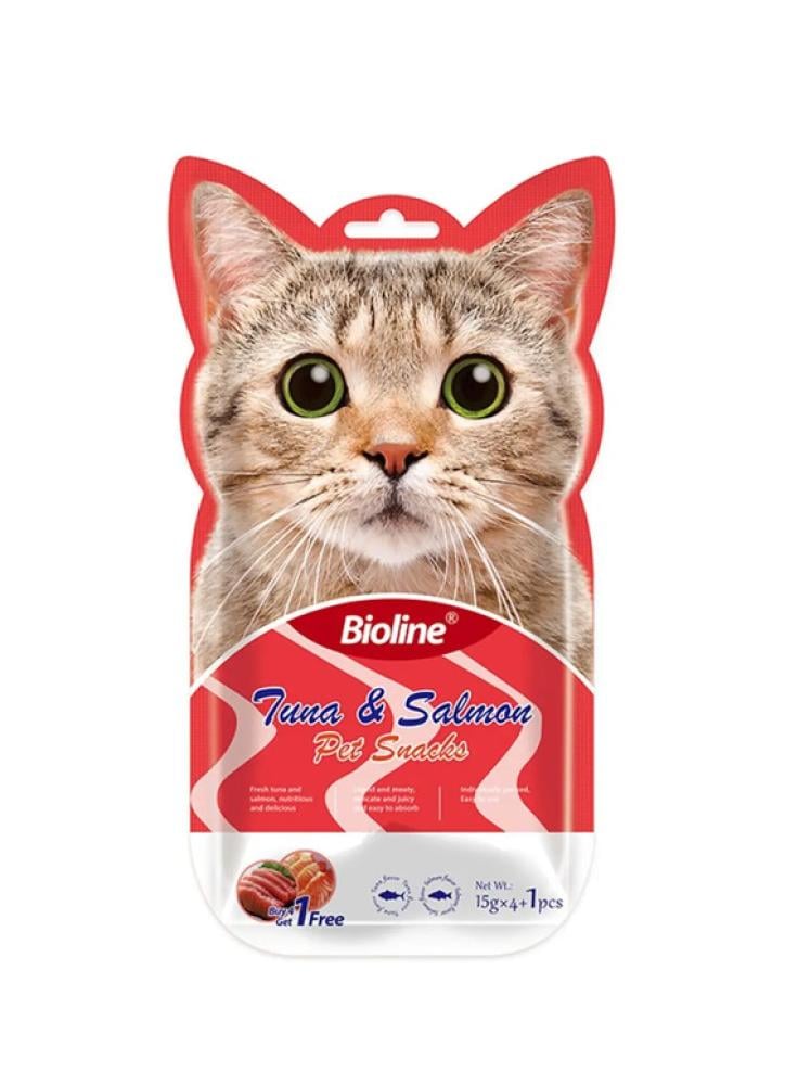 Bioline مكافأت للقطط التونا مع السالمون