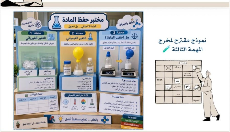 حقيبة المهام الادائية بمنهجية STEMعلوم الصف الاول متوسط