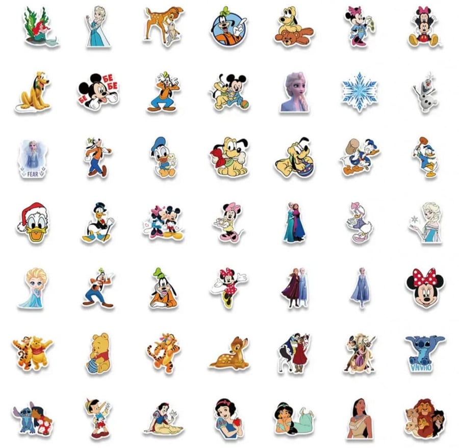 100ستيكرز لجميع شخصيات ديزني