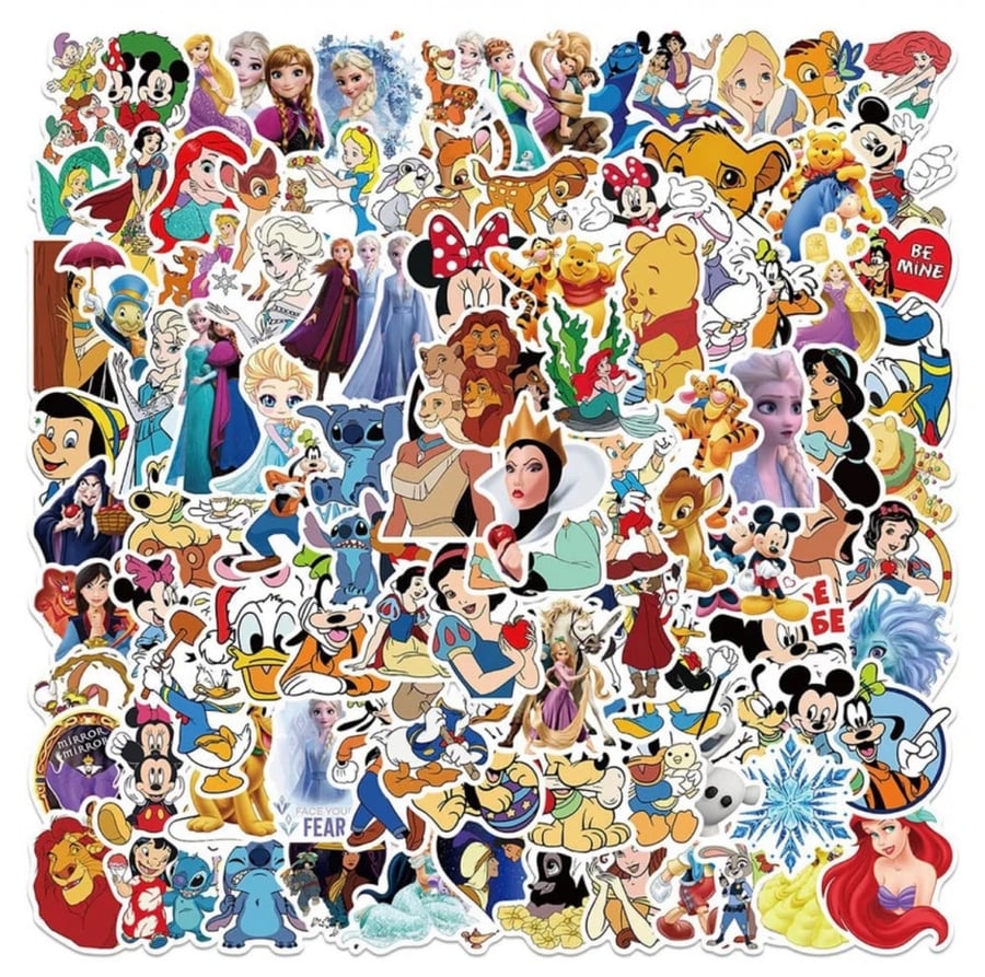 100ستيكرز لجميع شخصيات ديزني
