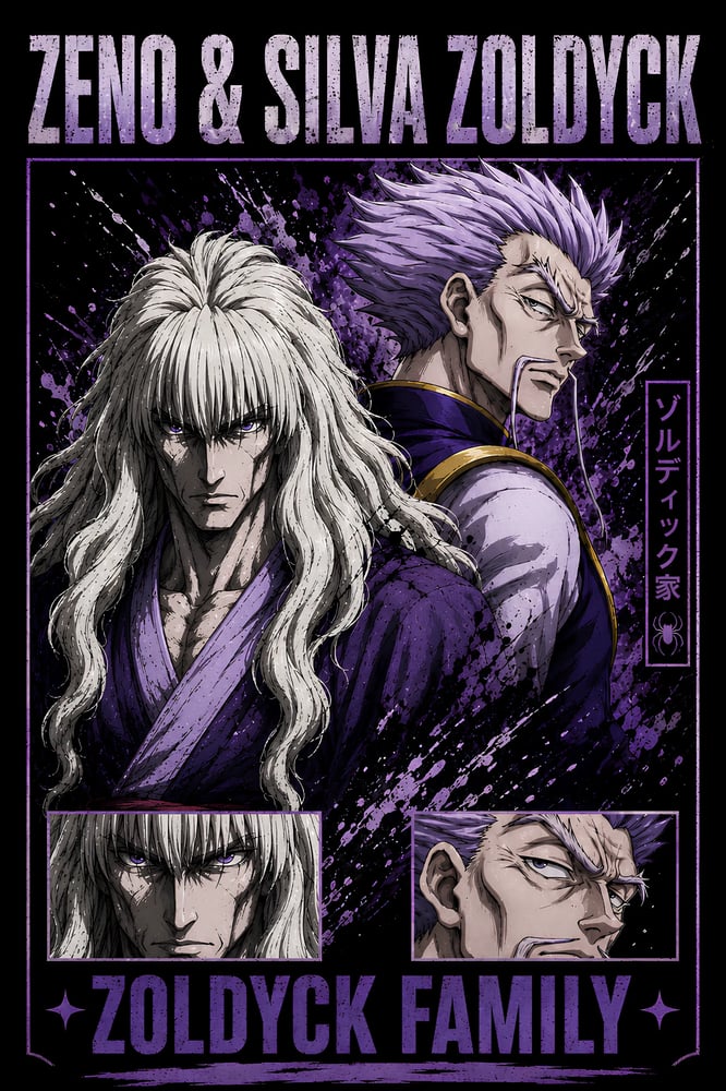 بوستر زينو وسيلفا زولديك - Zeno & Silva Zoldyck Poster