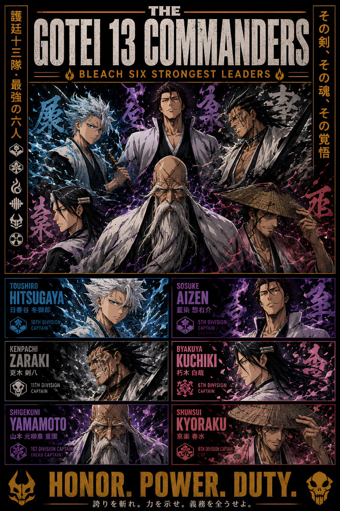 بوستر قادة بليتش - Bleach Leaders Poster