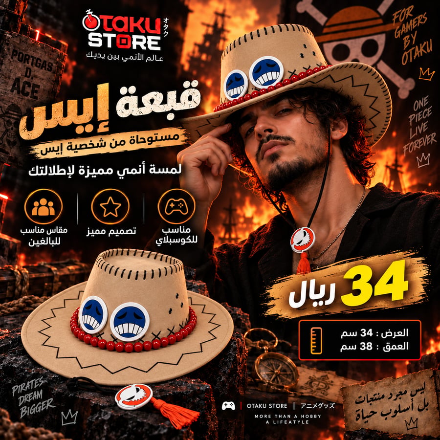 قبعة ايس (موكا) - ace cap (Mouka)