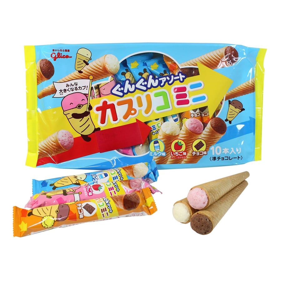 Glico Caplico Mini - ويفر ياباني بنكهه الشوكلا