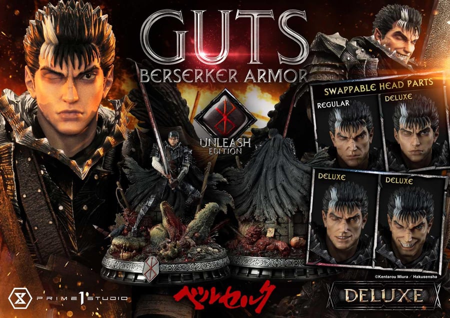 PRIME 1 STATUE Guts, Berserker Armor favorite Unleash Edition Deluxe Version