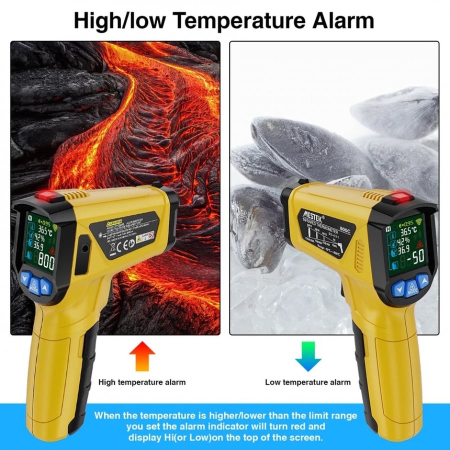 مقياس حراره الرقمي بالأشعه تحت الحمراء 400c