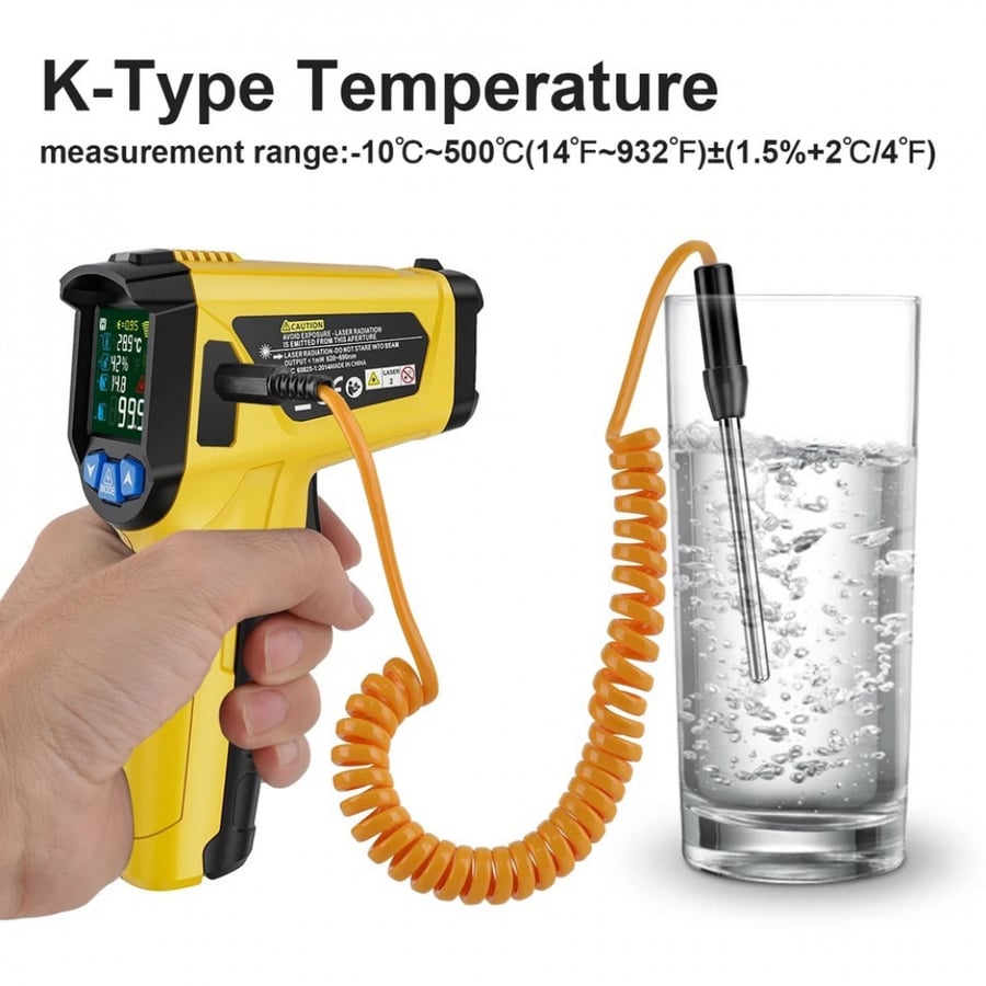 مقياس حراره الرقمي بالأشعه تحت الحمراء600c