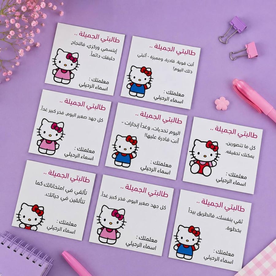 بطاقات تحفيزية للاختبارات