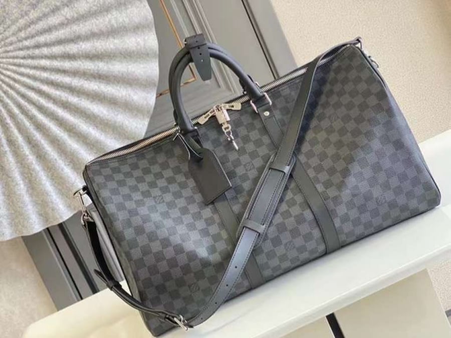 حقيبة سفر  يد KEEPAL جلد مونوغرام LV