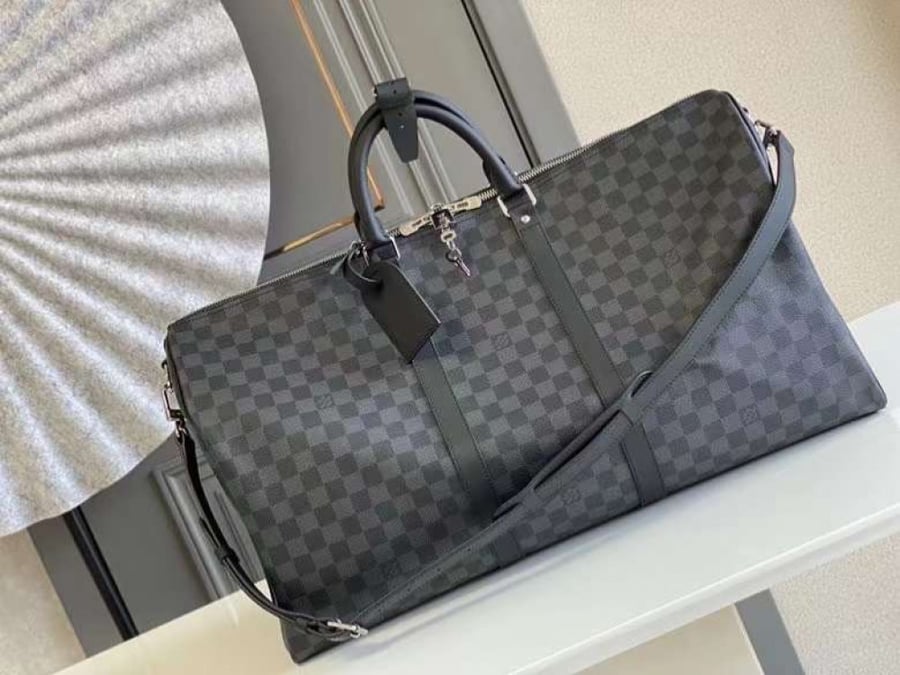 حقيبة سفر  يد KEEPAL جلد مونوغرام LV