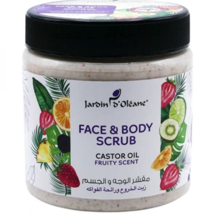 جاردن اوليان مقشر الوجه والجسم بزيت الخروع ورائحة الفواكة 500ml