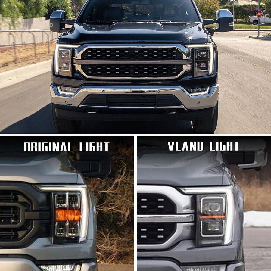 عدد 2 شمعات ليد فورد F150 من 2021 الى 2023 شامل رسوم الشحن والضريبة جوده عاليه جدا ماركة VLAND