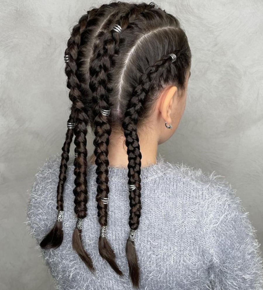Normal hair braids (single strand)