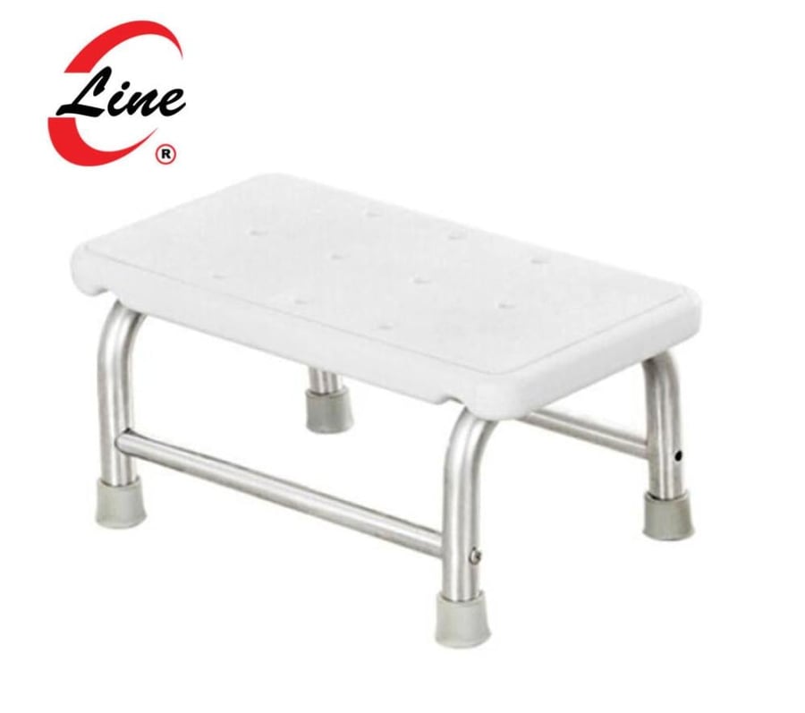 medical foot step stool blue single step rubber feet Comfort Line
