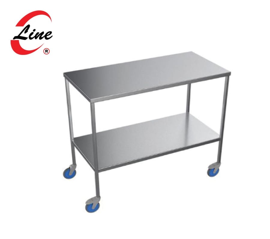 hospital trolly عربة معدات جراحية ستانلس ستيل MKS05 واسعة