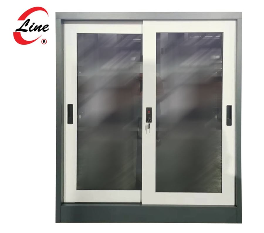اشتر دولاب قصير معدني طبي Metal Short 2 Door Glass