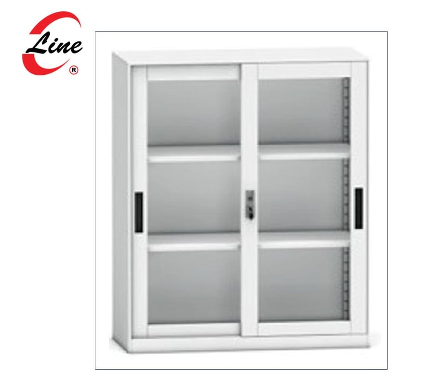 اشتر دولاب قصير معدني طبي Metal Short 2 Door Glass