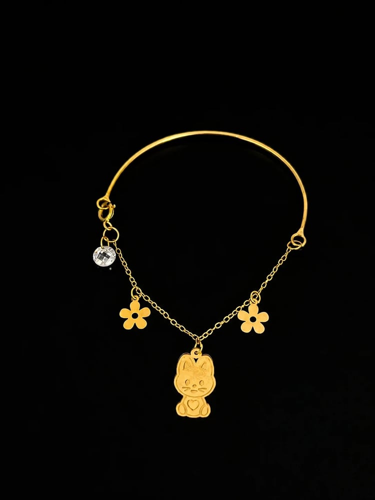 سوار أطفال ذهب عيار 21 قطعة ناعمة صُممت لترافق أجمل لحظات الطفولة وزن 0.96 جرام