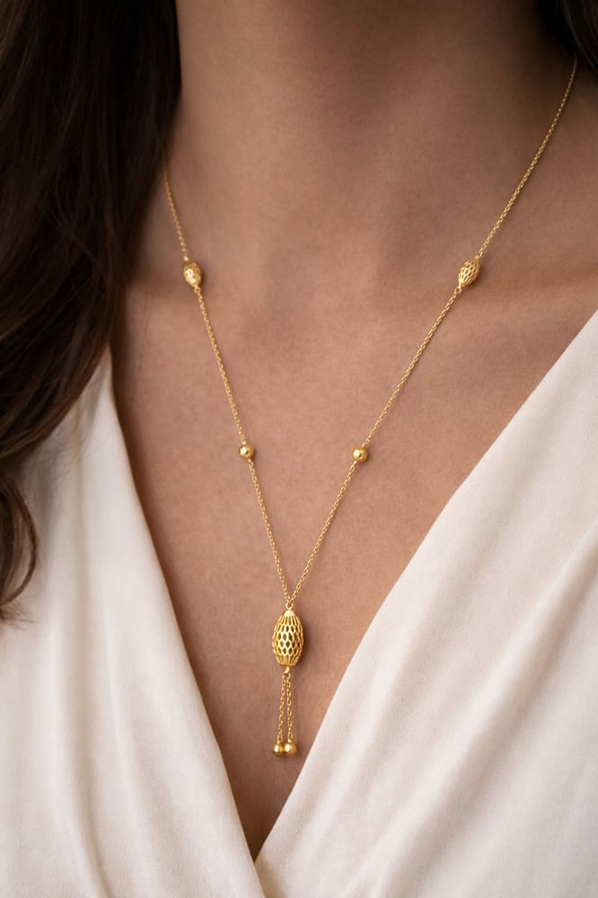 Luxury 21-karat gold rosary, distinctive, weight 5.12 grams