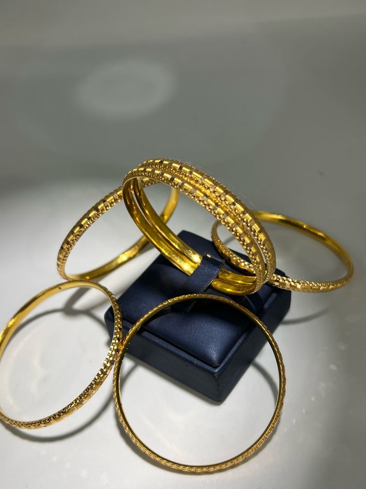 Children's gold earrings, 21 karat, luxurious and elegant, size 12, price per piece, gate 4