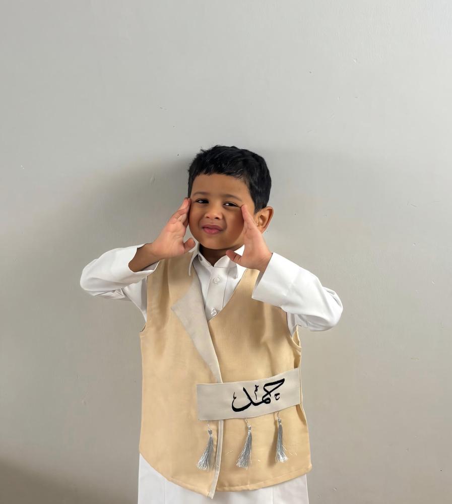 سديري لينن ولادي بتطريز الاسم
