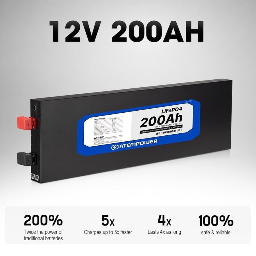بطارية ليثيوم 200 أمبير نحيفة - الإصدار الثالث ATEM POWER