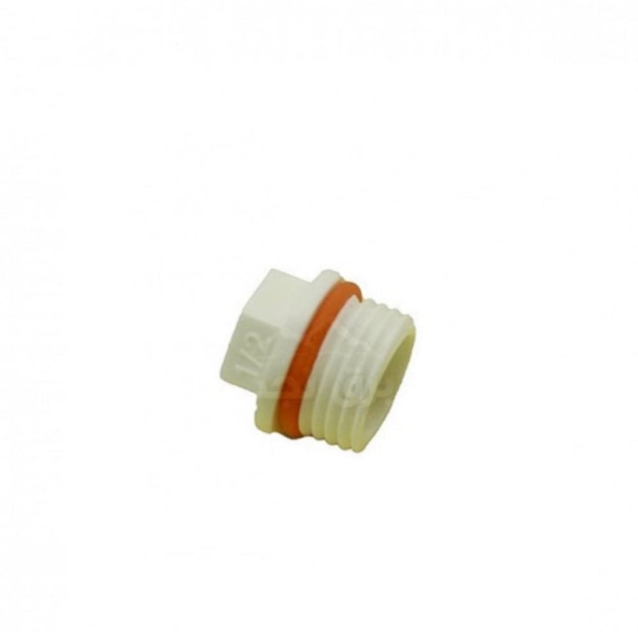Plastic tank cover with 1/2 inch connector