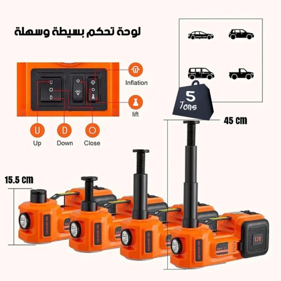 عفريته كهربائيه4×1 5طن