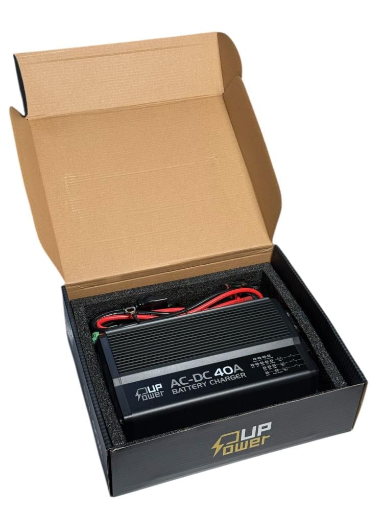 شاحن بطارية ليثيوم منزلي 40A - من 220V إلى 12V من PowerUp