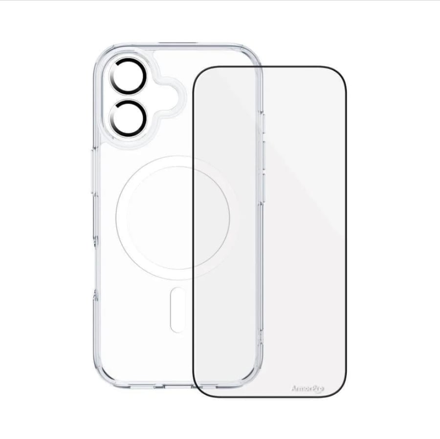 بكج حماية آيفون 17 آرمر برو الياباني الأصلي شفاف ArmorPro Basic 3 in 1 Combo Clear iphone 17
