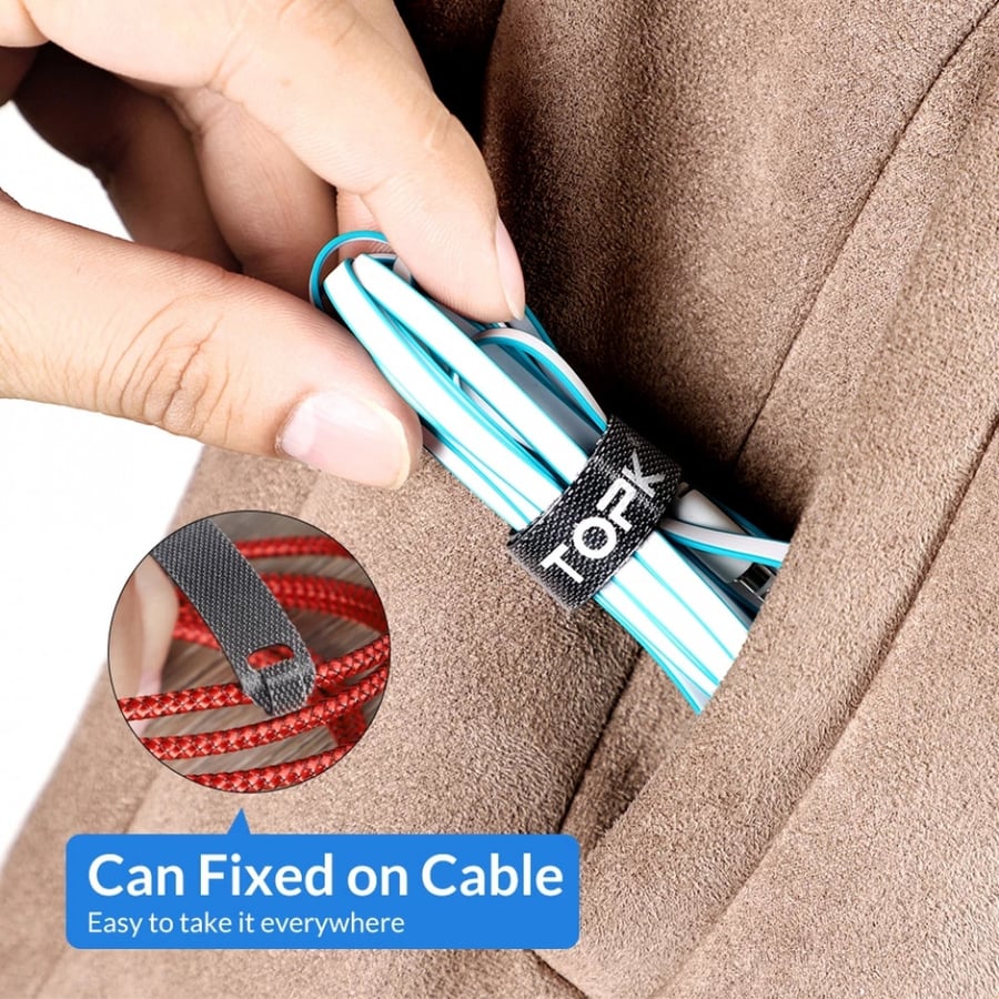 توبكي | 5 قطع منظم اسلاك TOPK | Nylon Cable Organizer Winder 14CM 5pcs