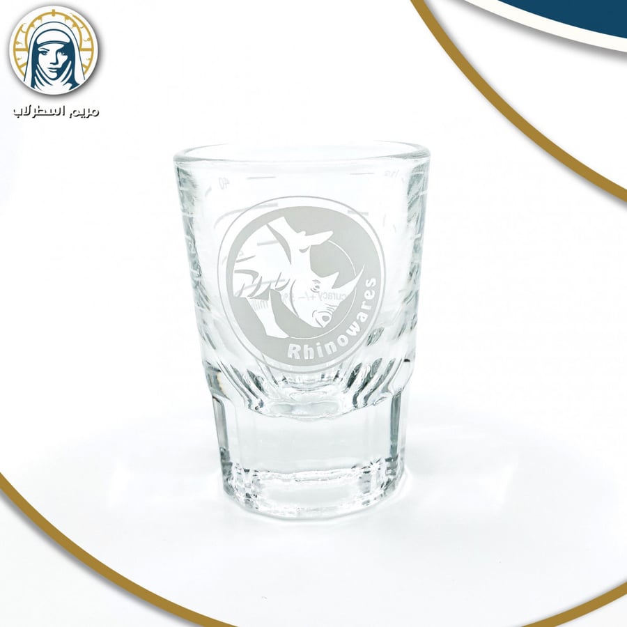 Rhino Round Shot Glass 2oz lined كوب اسبرسو رينو 60مل
