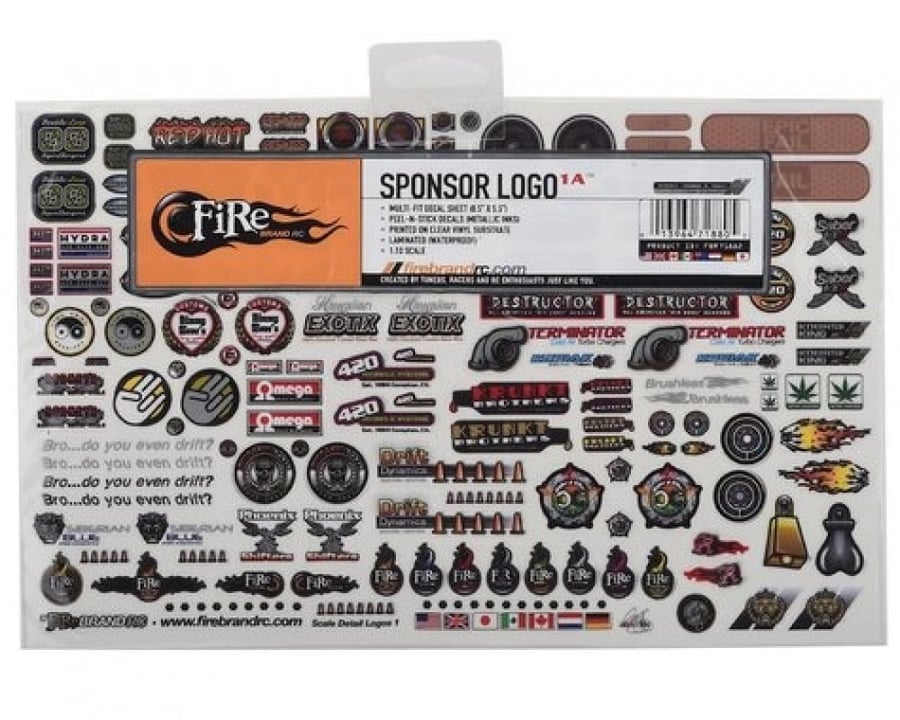 Firebrand RC Sponsor Logos 1A (6x10 For RC FBR1SCDTL805