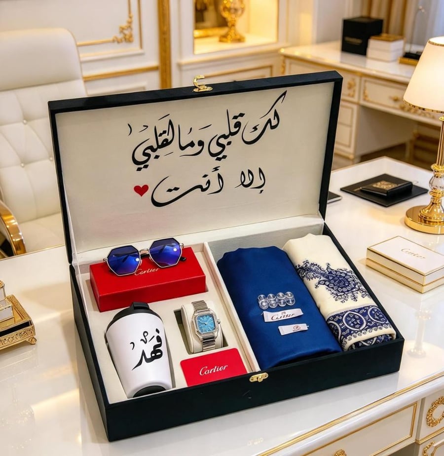 طقم بالأسم وعباره حسب الطلب